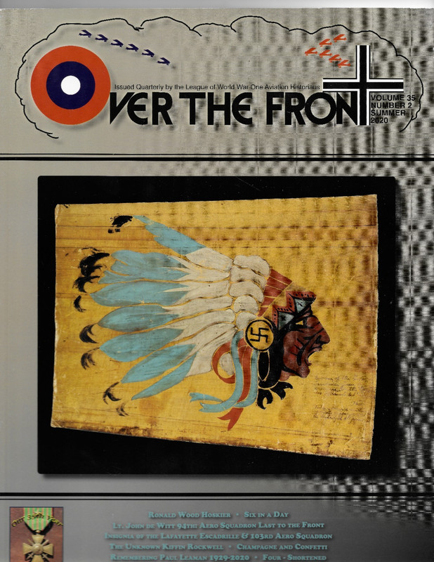 Over The Front Magazine Volume 35 Number 2, SUMMER 2020