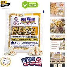 Movie Theater Style 40-Count Popcorn Packs - Pre-Measured 8-Ounce All-in-One ...