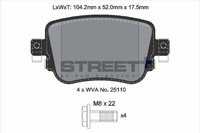 BremsbeläGe Audi A4 B7 Avant (8ED) 2.0 TDI Quattro Baujahr 01/06-06/08 KW 103 PS