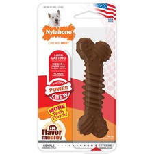 Nylabone Small Textured Bone Dog Chew Toy for Aggressive Chewers 4.5 Inch