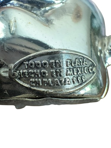 Pig with Babys Piglets Pigs .999 Silver Figurine Made in Mexico 2.5 " Figure 3oz - Picture 8 of 9