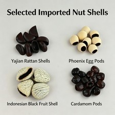 50Pcs Natural Nut Shells Hollowed Drilled DIY Wind Chime Craft Making Supplies