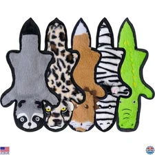 No Stuffing Dog Toys - Crinkle Squeaky, Durable Chew Toys for All Breeds