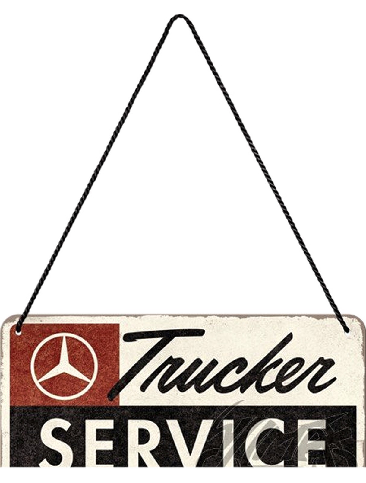 Plaque Mercedes Trucker Service pour habiller un mur vide 10x20