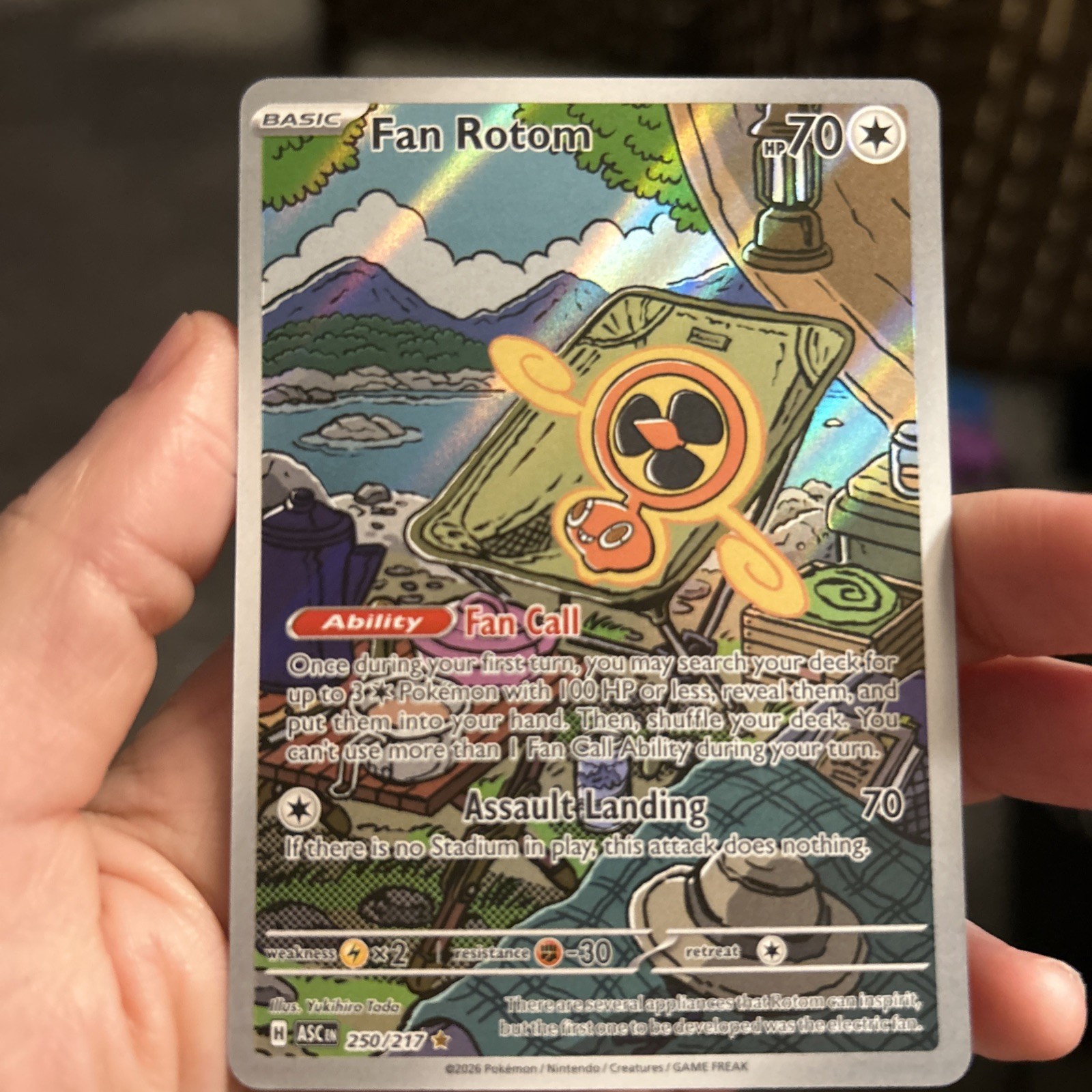 Fan Rotom 250/217 Me: Ascended Heroes Holo