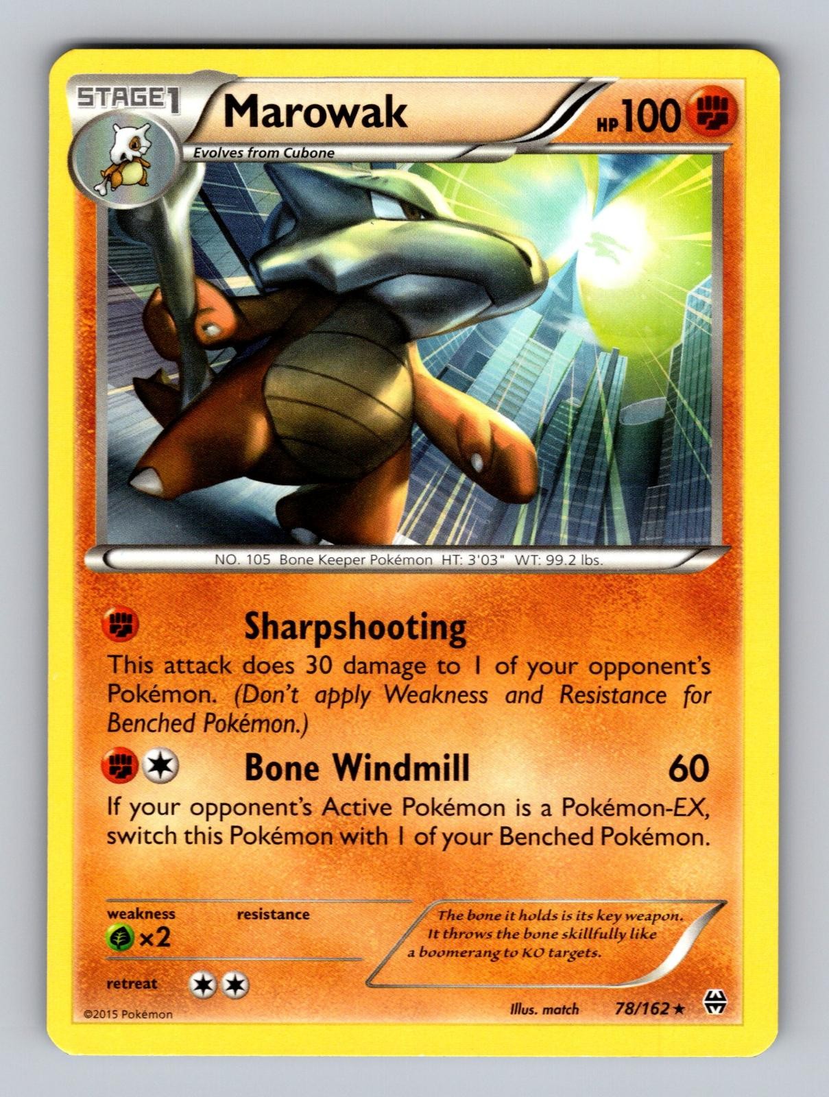 Marowak 78/162 Rare BREAKthrough Pokemon Lightly Played