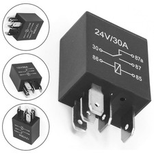 Compact 5 Pin Automotive Relay Nylon Shell Reliable Quality 12/24V 30A