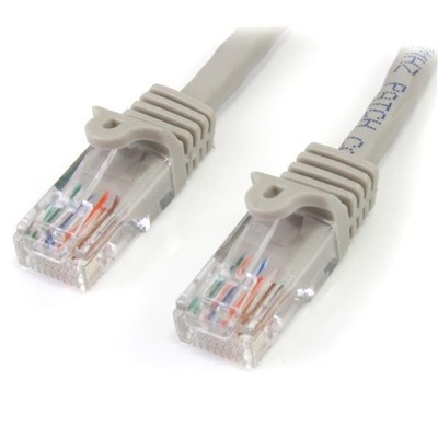 StarTech.com 1m Cat5e RJ45 UTP Netzwerkkabel Snagless - Cat 5e Patchkabel - Grau