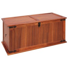 Wooden Storage Chest Trunk Blanket Box Shoe Lockable with Handles Coffee Table