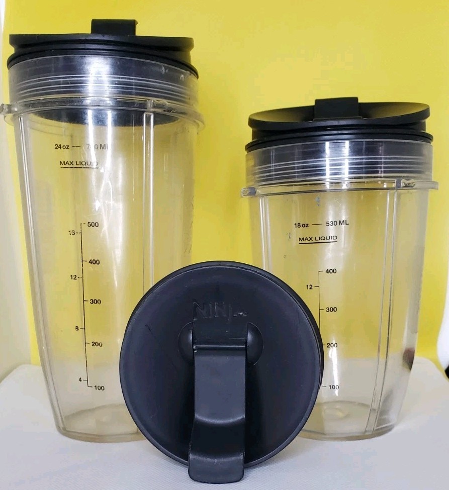 Jars And 3 Flip Top To-go Lids - 24 Oz - 18 Oz