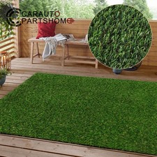 Green Outdoor Rug Artificial Turf Solid Grass Outdoor Carpet Porch Rugs