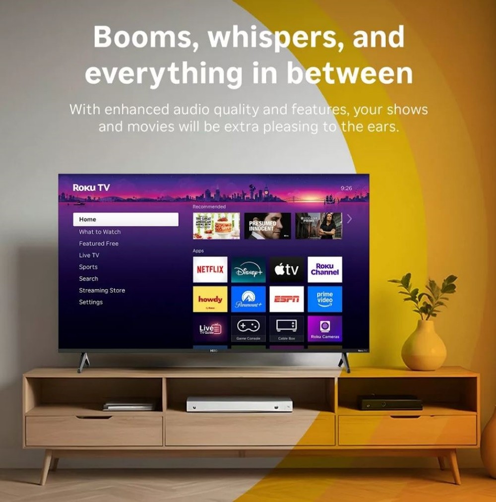 Hiro Roku TV 40" 1080p Full HD Smart Roku TV Dolby Audio for Streaming H40C3C4 alternate view 2