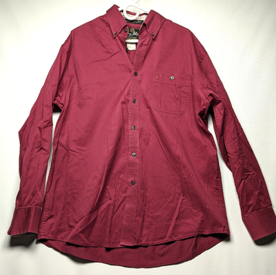 Wrangler George Strait Collection Burgundy Button Down Shirt Mens L Long Sleeve | eBay Wrangler George Strait Collection Burgundy Button Down Shirt Mens L Long Sleeve | eBay