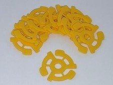 10 Yellow Snap-in 45RPM 7" Record Adapters