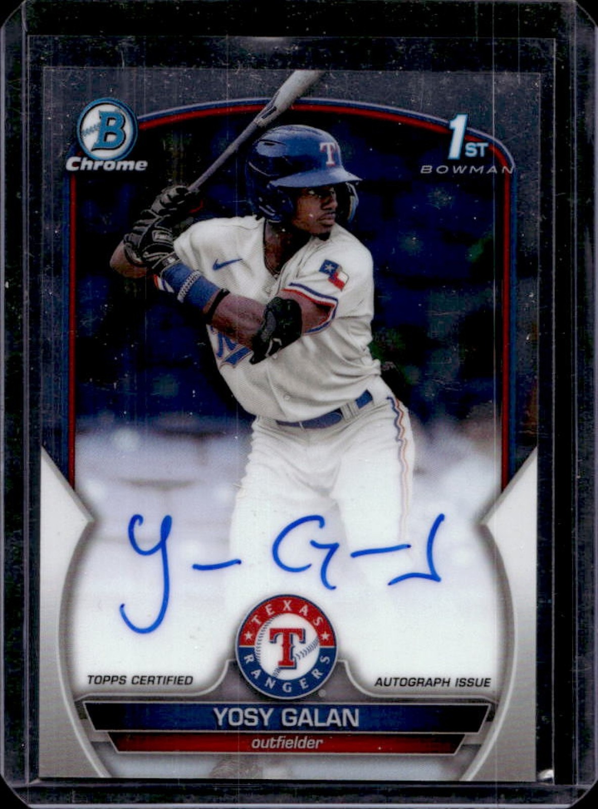 2023 Bowman Chrome Yosy Galan Auto 1st Prospect #CPA-YGA Rangers