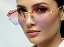 Retro Fashion Eyewear for Women Round Sunglasses With UV Protection Oceanic Lens