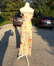 NWT Reformation Aribella Silk Midi Dress Etude Floral Size XS
