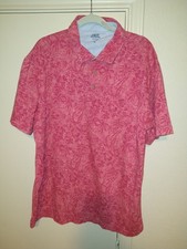 Izod Saltwater Relaxed Classic Floral Print Short Sleeve Polo Shirt Men's sz XL