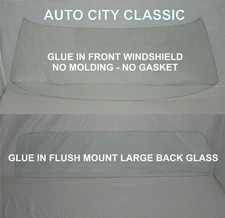 Flush Mount Windshield & Back Glass 1967 - 1972 Chevy Pickup Glue In No Mldg CL