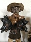 Pair of Antique Mexican Folk Art Handmade Figurines — photo 2