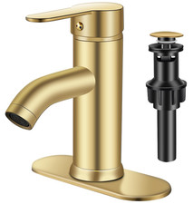 Grifo de ba o en oro cepillado, apto para instalaci n en 1 o 3 orificios