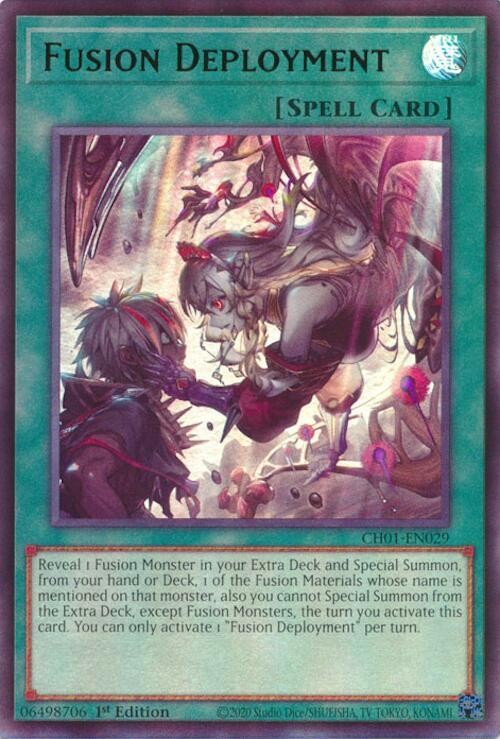 YUGIOH 1x Fusion Deployment Ultra Rare CH01-EN029 NM