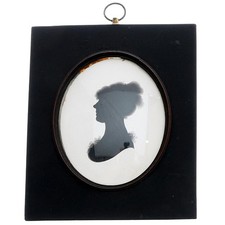 John Miers antique Georgian plaster Silhouette Portrait Miniature C.early 19thC
