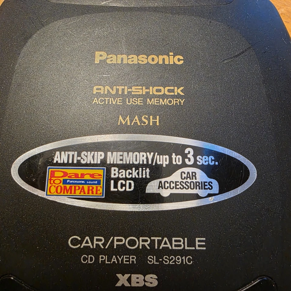 Reproductor de CD Panasonic SL-S291C 1995 de colección antichoque XBS mesa de coche/por FUNCIONA Foto 4 de 4