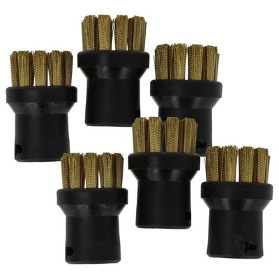 6x Messing Rundbürste für Kärcher SC 3 EASYFIX PREMIUM WHITE