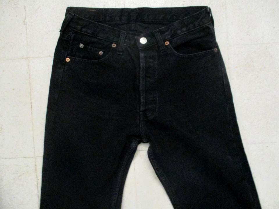 VINTAGE 1993 Levi's 501 Black jeans MADE IN USA  27  x  32 - Image 4 of 4