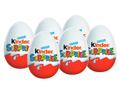 6-Pack Kinder Surprise Chocolate Egg (20g) Milk Kids Children Toy Capsule Fun