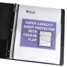 C-Line 61027 Super Capacity Sheet Protector with Tuck-In Flap, Letter, Clear