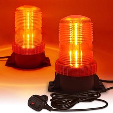 Amber Led Strobe Light 12v 24v Emergency Beacon With 16.4 Ft Cord For Truck Utv