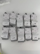 10 Pairs Mens 6-7.5 Women 7.5-9 Nike Spark White Reflective Ankle Running Socks