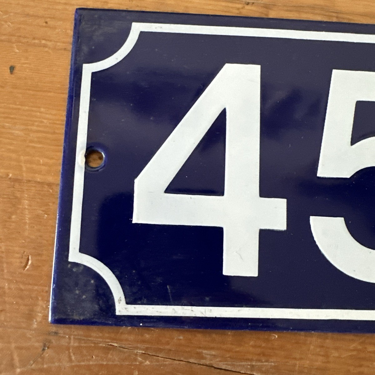 42, numéro rue émaillé, plaque émaillée, numero rue, N°42, numero 42, bleu nuit