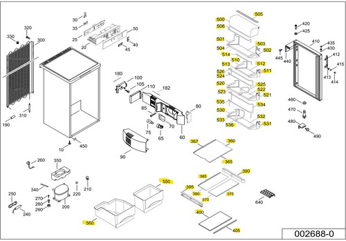 Konvolut Zubehör-/Ersatzteile für Liebherr Kühlschrank Standmodell KTP 1750-20