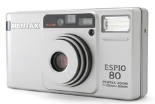  Top MINT Pentax Espio 80 Zoom Silver Point  Shoot 35mm Film Camera From JAPAN