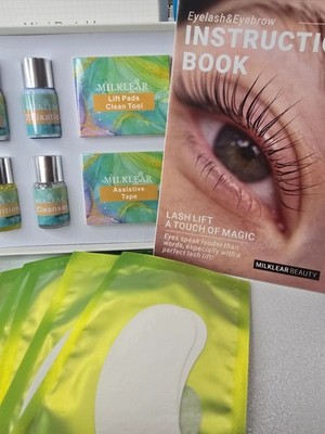 MILKLEAR Lash Lift & Brow Lamination Kit Home Use w/ Pads, Tape & Tools