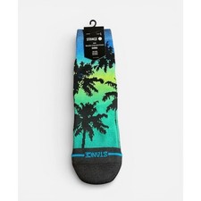 Stance Kids Wade Collection Casual Crew Socks Black Blue Green Large 3-5.5 Palm