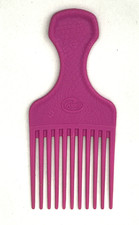 Vintage Goody Plastic Hair Pick Lift Comb Croc Textured Pink 6.5" USA