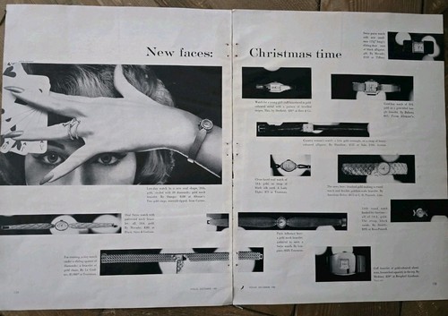 1958 Women's wristwatches Omega Movado Longines Rolex Bulova Vintage 2PG Ad