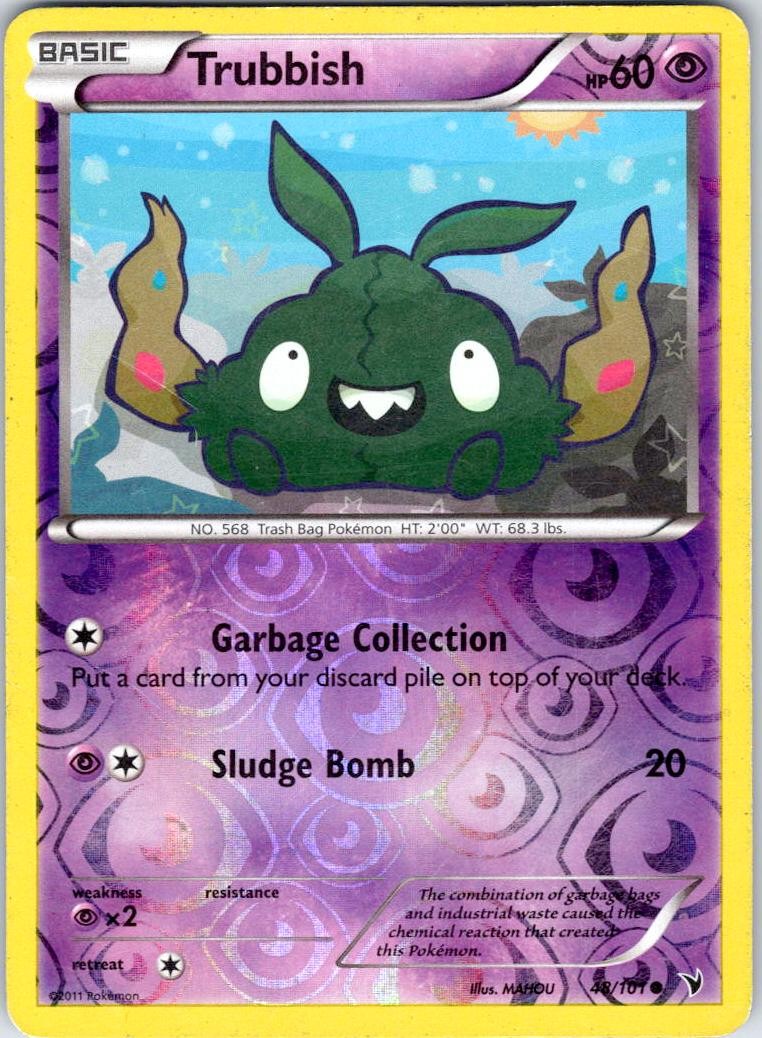 TRUBBISH 48/101 NOBLE VICTORIES POKEMON REVERSE HOLO DMG