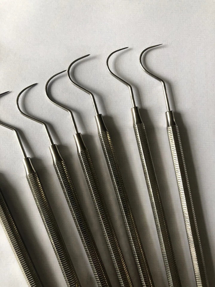 Dental Probe 23 Explorer Hook Tartar Remover Periodontal Dentist Tool craft x 7 - Image 1 of 4