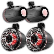 10" 300 Watt RMS 4-Ohm Marine Wakeboard RBG Tower Speakers Pair CF-X10TPNEO DS18