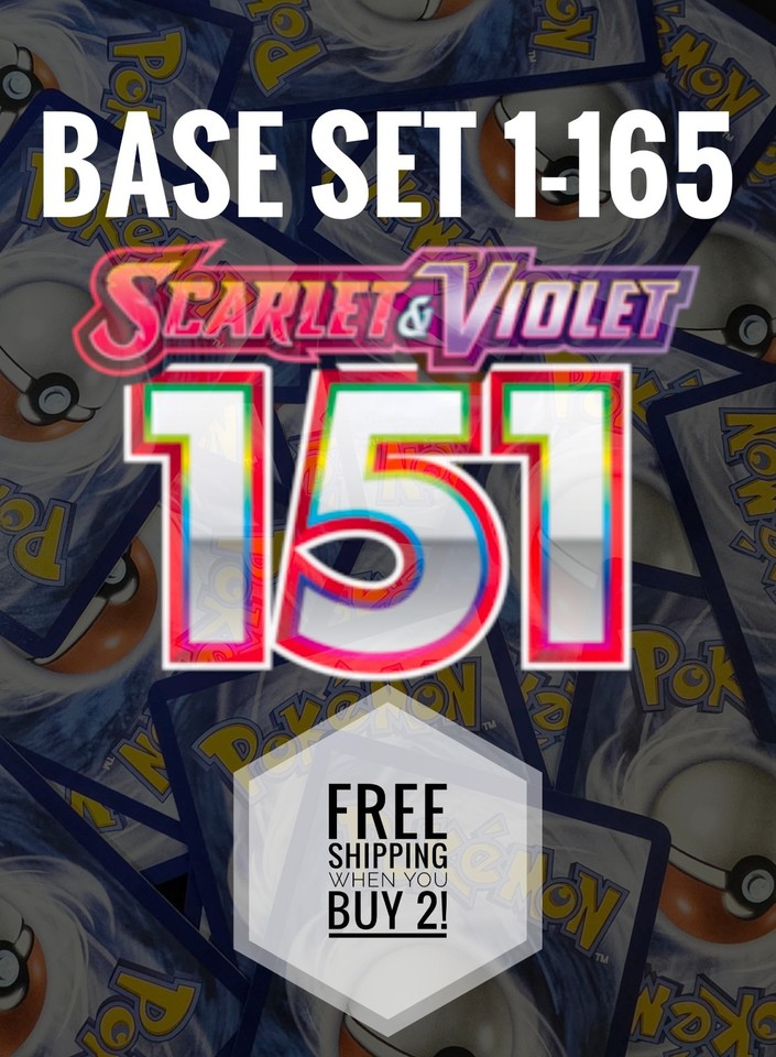 Pokemon 151 Base Set.  - Choose Your Card - Scarlet & Violet - Free Shipping