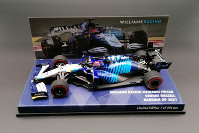 G. Russell Williams Racing Mercedes FW43B Bahrain GP 2021 Minichamps 1:43