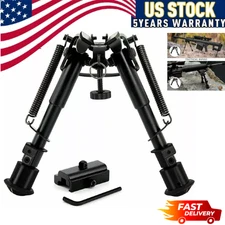 6-9" Hunting Shockproof Rifle Bipod, Spring Return, Picatinny Rail Mount Adapte~