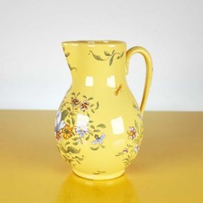 Elegante brocca in ceramica gialla vintage