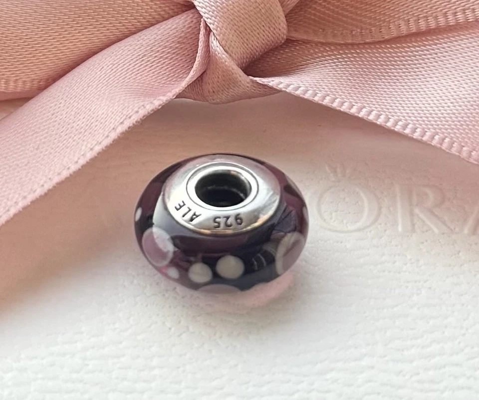 Original Pandora Murano „Blasen“ lila, 925 silber #790693 - Bild 4 von 4