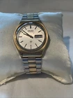 Vintage 1982 Seiko SQ 7546-8049 Day Date Two Tone Stainless New Battery Japan